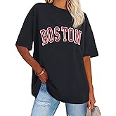 Womens Oversized Tshirt Graphic Tees Crew Neck Summer Short Sleeve Loose Fit Tops