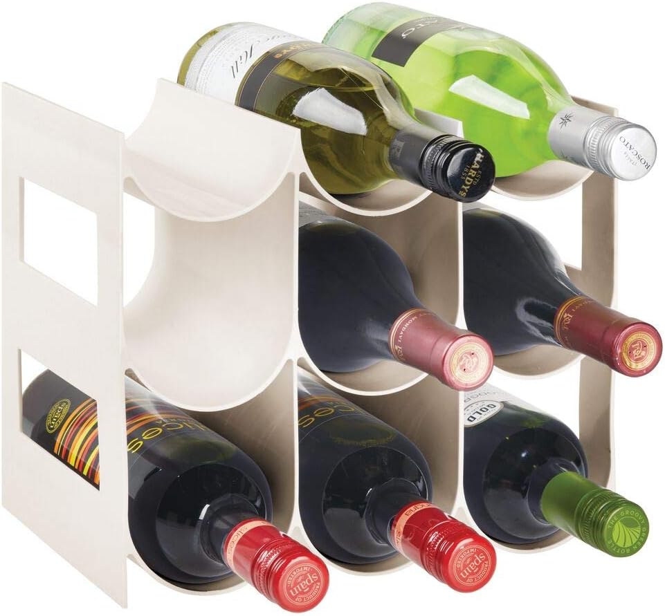 Amazon Com Mdesign Plastic Free Standing Water Bottle And Wine