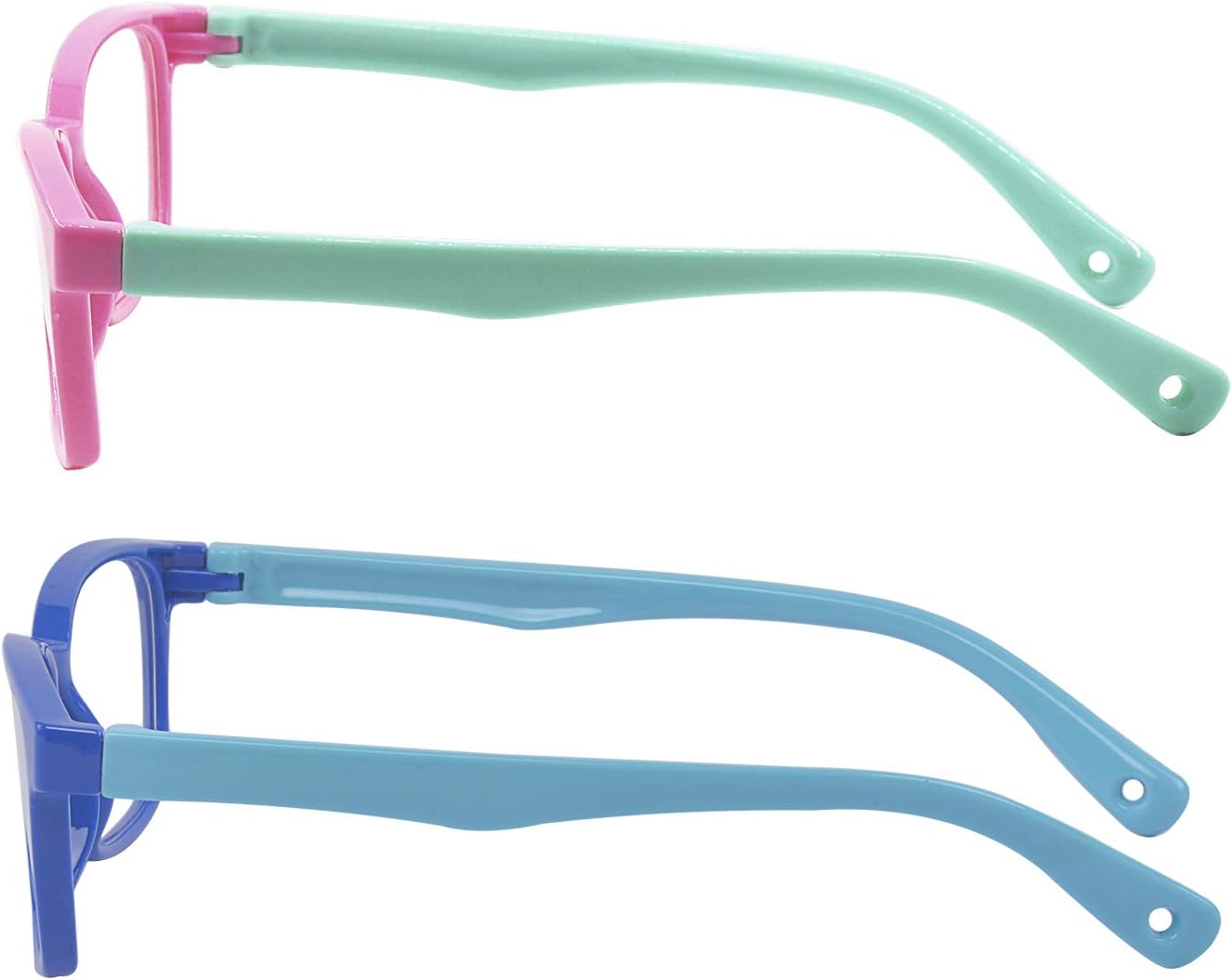 Outray 2 Pack Kids Blue Light Blocking Glasses Computer Gaming TV Glasses Silicon Frames for Boys Girls Age 3-12 Anti Glare & Eyestrain (Pink+Pink&Blue) - Image 4