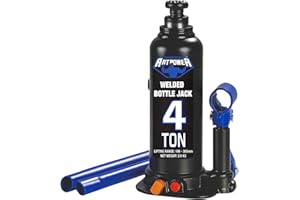 LIFTING TOOLS ANTPOWER ANTPOWER Automotive Lifting Tools Bottle Jack 4 Ton (8,000 LBs) Capacity Hydraulic Welded Bottle Jack with Manual Handle,for Repair Vehicle, Pickup, Truck,Black and Blue (4 TON)