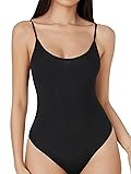 Floerns Women's Basic Spaghetti Strap Leotard Solid