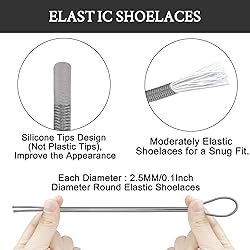 3 Pairs Elastic Shoelaces for ON Cloud 5 & 6 No Tie