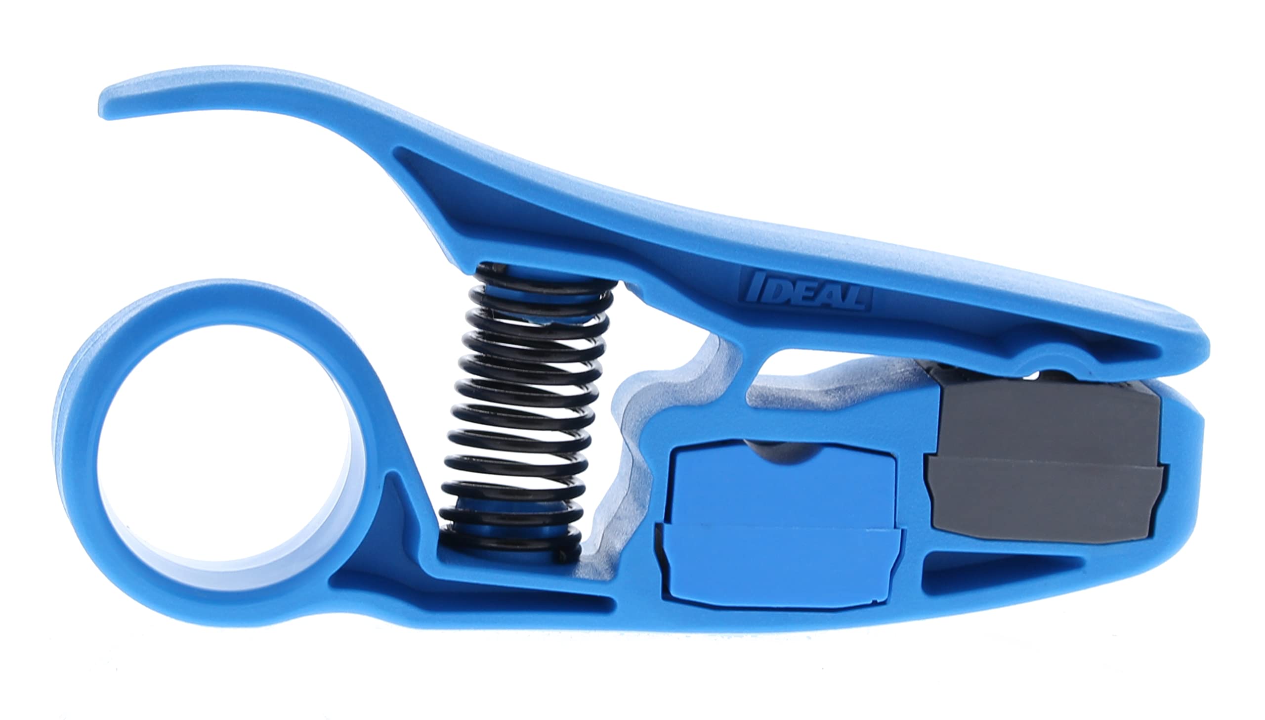 IDEAL Industries, Inc. 45-605 PrepPRO Coax/UTP Cable Stripper, Cable Stripping Tool for RG-59/RG-59 Plenum/RG-6/RG-6 Plenum/RG-6 Quad/RG-6 Quad Plenum, Blue, 1 Coax Stripper,Gray