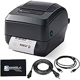 GK420T Thermal Transfer Desktop Printer for Labels, Receipts, Barcodes, Tags - 1 Year Warranty with USB 2.0 Cable (Renewed)