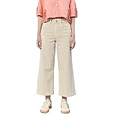 DEAR JOHN Audrey Wide Leg Jeans Women’s High Rise Cropped Color Denim Comfort Stretch Clean Hem Utility Inspired Tailored Fit