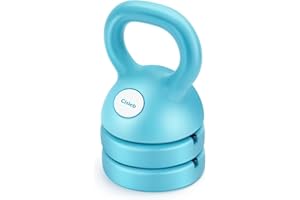 Cisleb Adjustable Kettlebell Weight Set: 3-in-1 Kettlebells (5lbs 8lbs 12lbs) for Home Gym Full-Body Workout Strength Training Weight Loss | Good for Beginners