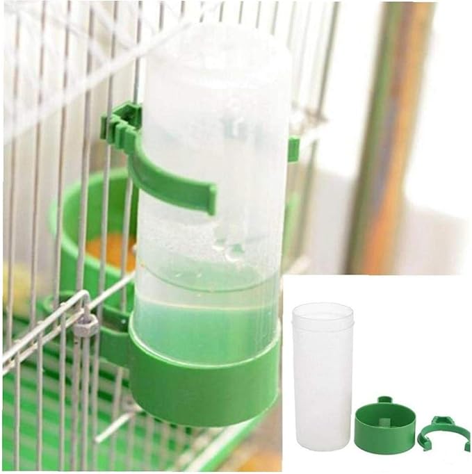 1Pcs 140ml Parrot Bird Drinker Feeder Watering Plastic with Clip for