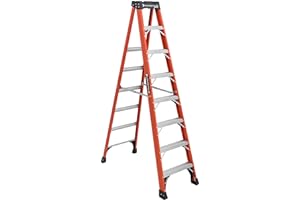 Louisville Ladder 8-Foot Fiberglass Step Ladder, 375-Pound Load Capacity, Type IAA, FS1408HD