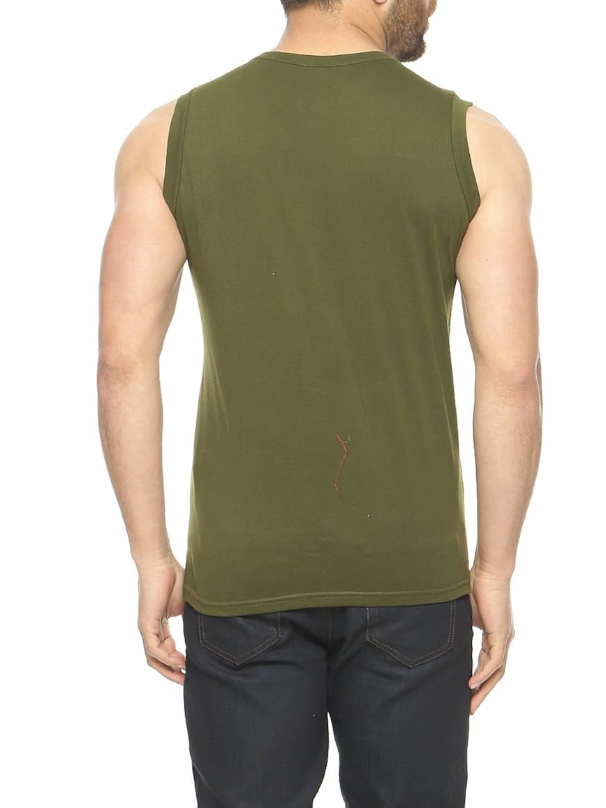 gritstones men's cotton round neck t-shirt (green)