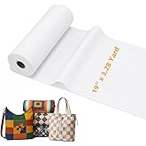 BrightRow Double Sided Foam Interfacing Stabilizer,White,19'' X 3.28yd | Foam Stabilizer for Sewing Bags, Machine Embroidery, Hand Sewing, Quilting, Piecing Projects, Crafting