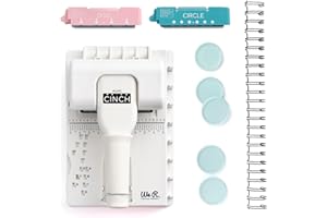 We R Memory Keepers Multi Cinch Kit (2 in 1 Circle & Disc) Book Binding Art Crafts Sewing Scrapbooking Journaling Printmaking Paper Craft Office Home Card Stock DIY Card Making Sticker Machine