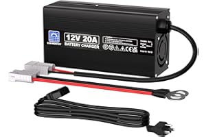 ECO-WORTHY 20A Battery Charger 12V Lithium LifePO4 Battery Charger 14.6V Automatic Smart & Maintenance for Deep Cycle Battery