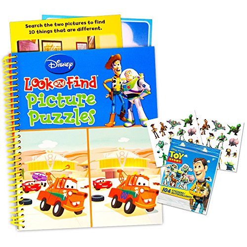Disney Pixar Look and Find Puzzle Book Set Kids Toddlers -- Jumbo Book with Toy Story Stickers