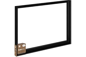 AMPERSAND ART SUPPLY Ampersand Floaterframe Readymade Frame for Flat and 7/8" Deep Wood Panel and Canvas Artwork, Paintings, Prints, and More, 24"x36", Black Bold
