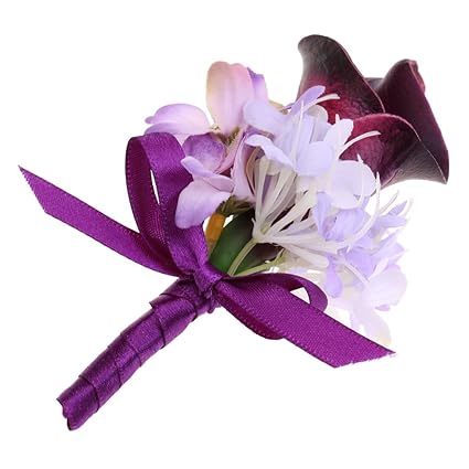 Magideal Calla Fleur Boutonnière De Costume Homme Broche