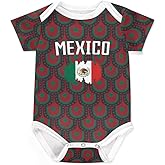 Gkqgzz Soccer Baby Jersey Soccer Romper Outfit for Baby Boys & Girls,2024 Soccer National Team Baby Bodysuit