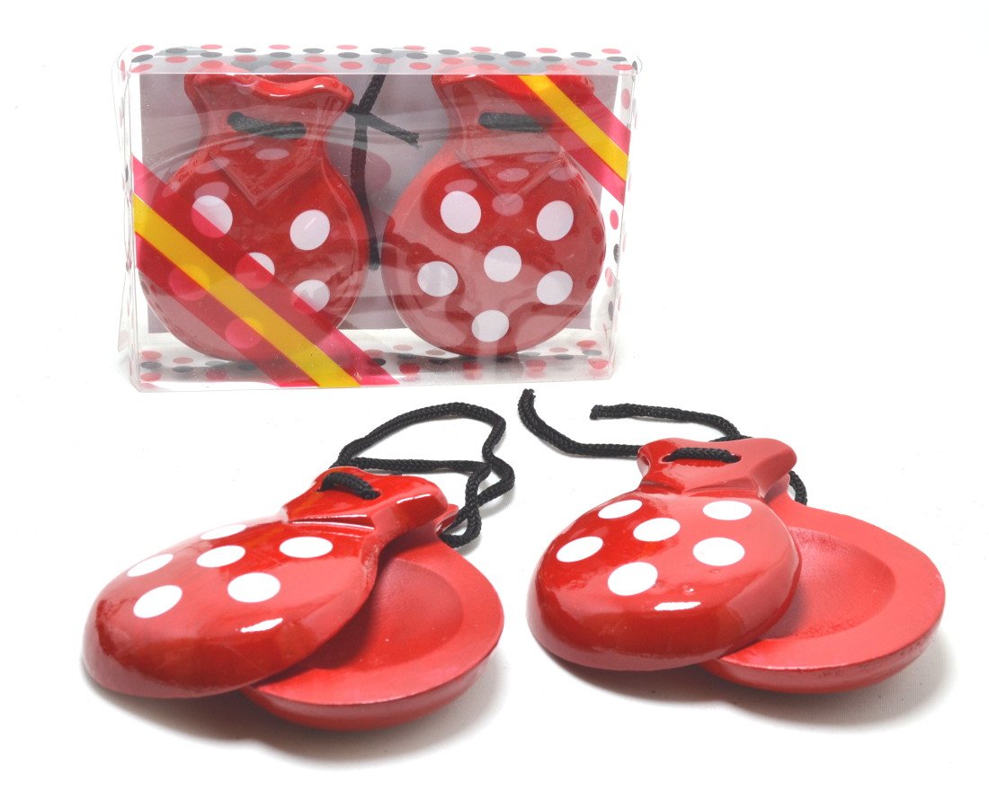 ARUNDEL SERVICES EU Castanets, B Flat, Wood, Traditional Style, White and Red