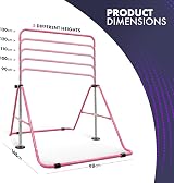 KAYMAN Gymnastics Horizontal Bar with Rings and Hand Protection Wrap 89-129cm view 3