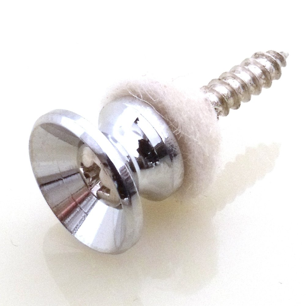 Guitar Strap pin in chrome black ofr gold (Nickel)