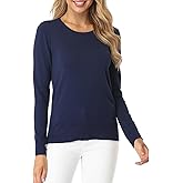 Fuinloth Women's Sweater, Lightweight Crewneck Long Sleeve Pullover