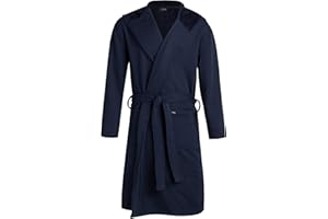 Eddie Bauer Mens Robe - Luxury Fleece Bathrobe with Hood and Pockets | Soft Warm Plush Winter Bath Robe for Men