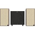 Klipsch Home Theater Bundle: The Sevens Heritage Inspired Powered Speakers (Walnut) and R-80SWi 8" Wireless Subwoofer (Black) - Powerful 2.1 Audio System