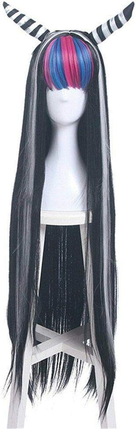 MUZI Mioda Ibuki Cosplay Wig, Anime Danganronpa Wigs for Halloween Party Fashion Show Synthetic Hair with Free Wig Cap
