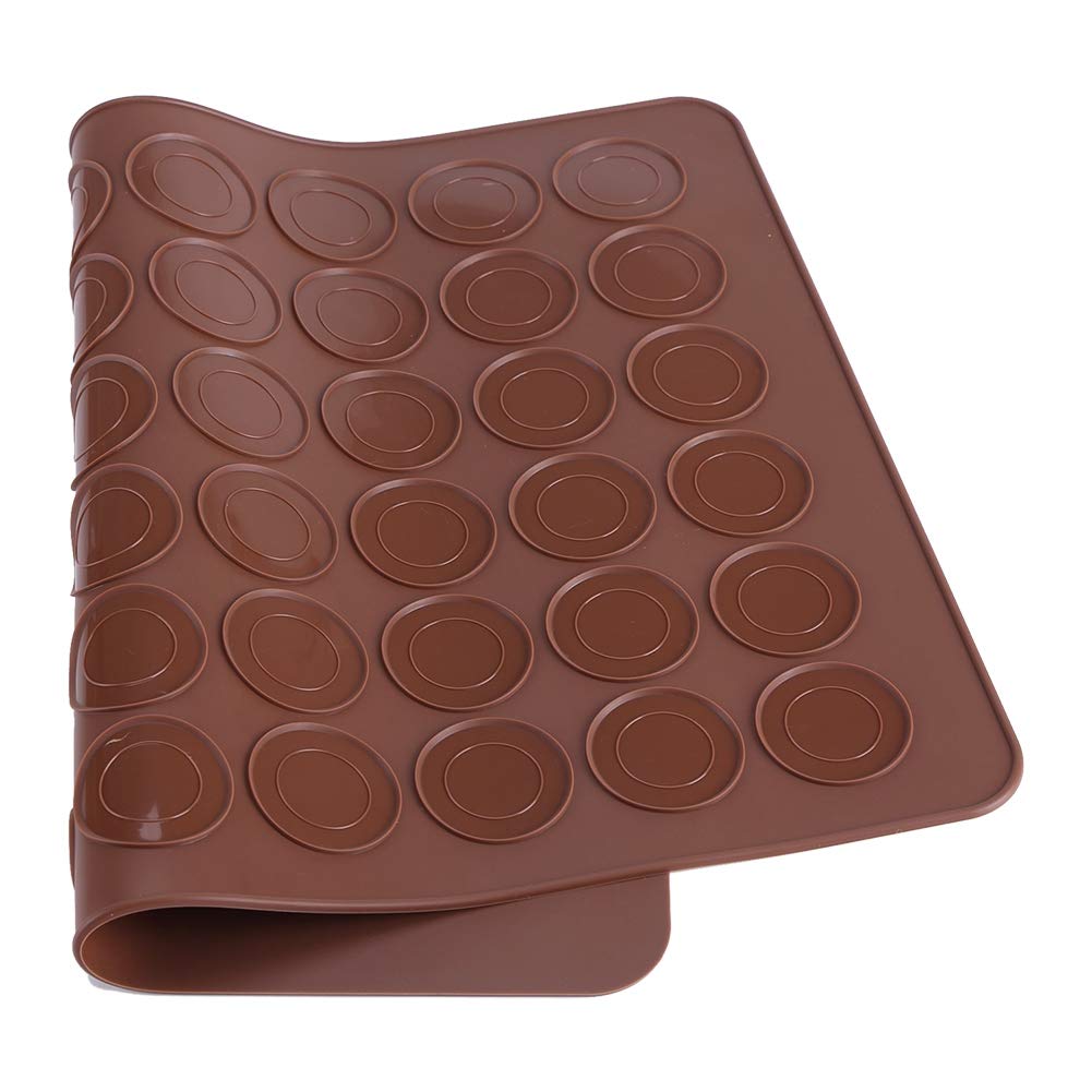 Wincal Silicone Baking Mats Macaron Cookie Sheet, Baking Sheet Mat-48 Cavity Silicone Mold Mat Macaroon Pastry DIY Macaron Mold Baking Tray Decoration Tool