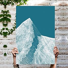 Canvas Wall Art Abstract Mountain Painting Artwork...