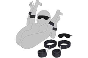 Sex Bondage Wrist & Thigh Cuffs BDSM Restraints Set, Sex Toys for Women with Adjustable Leg Straps Handcuffs for Couple Begin