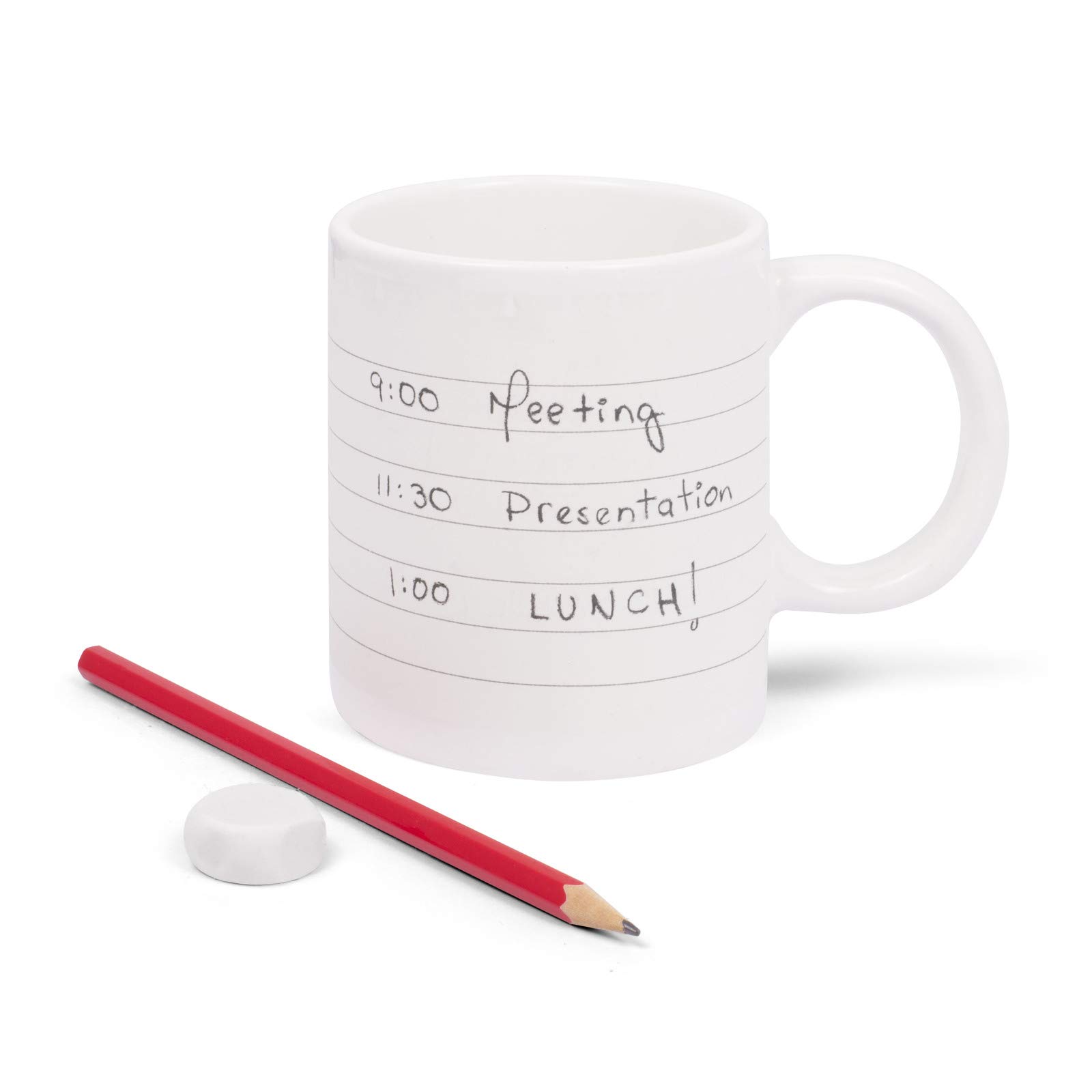 Thumbs Up Notepad Mug Ceramic Writeable 300 ml,White,1002230