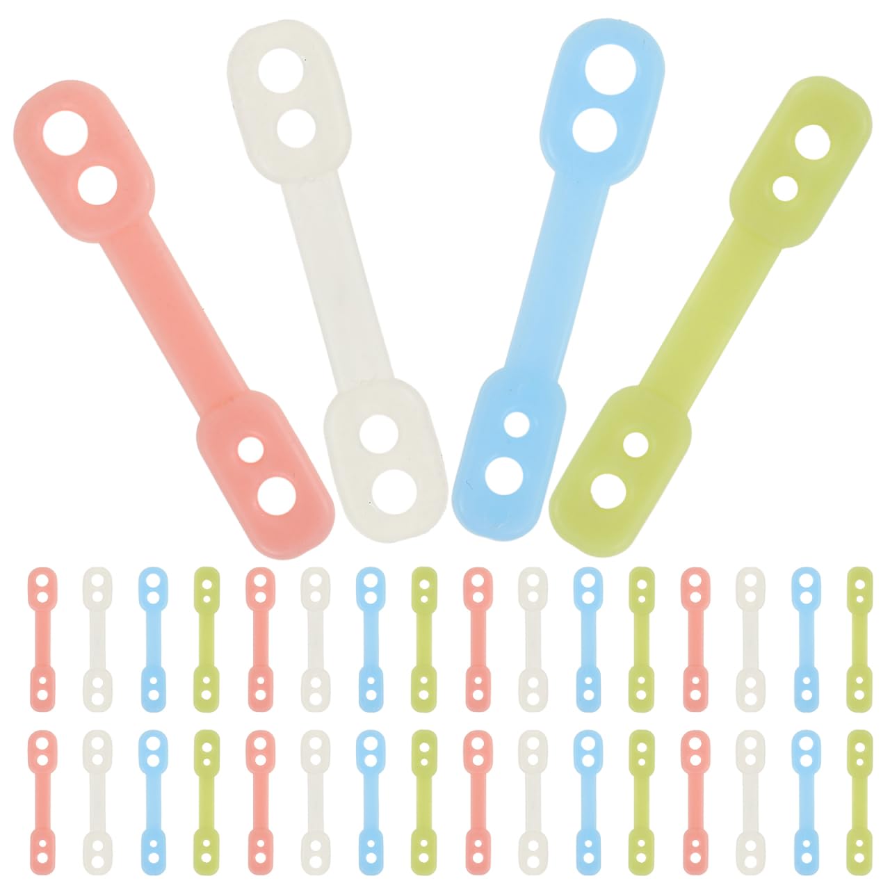 Alipis Clothes Hangers Non Slip Silicone Windproof Buckles Fixing Strap Bands Secure Clips for Indoor Outdoor Laundry Use 2.17X0.39X0.08In