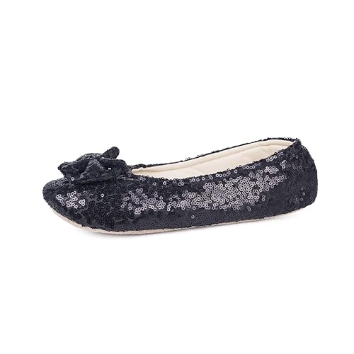 Surblue Women S Ballerina Bing Metallic Shine Warm Indoor House