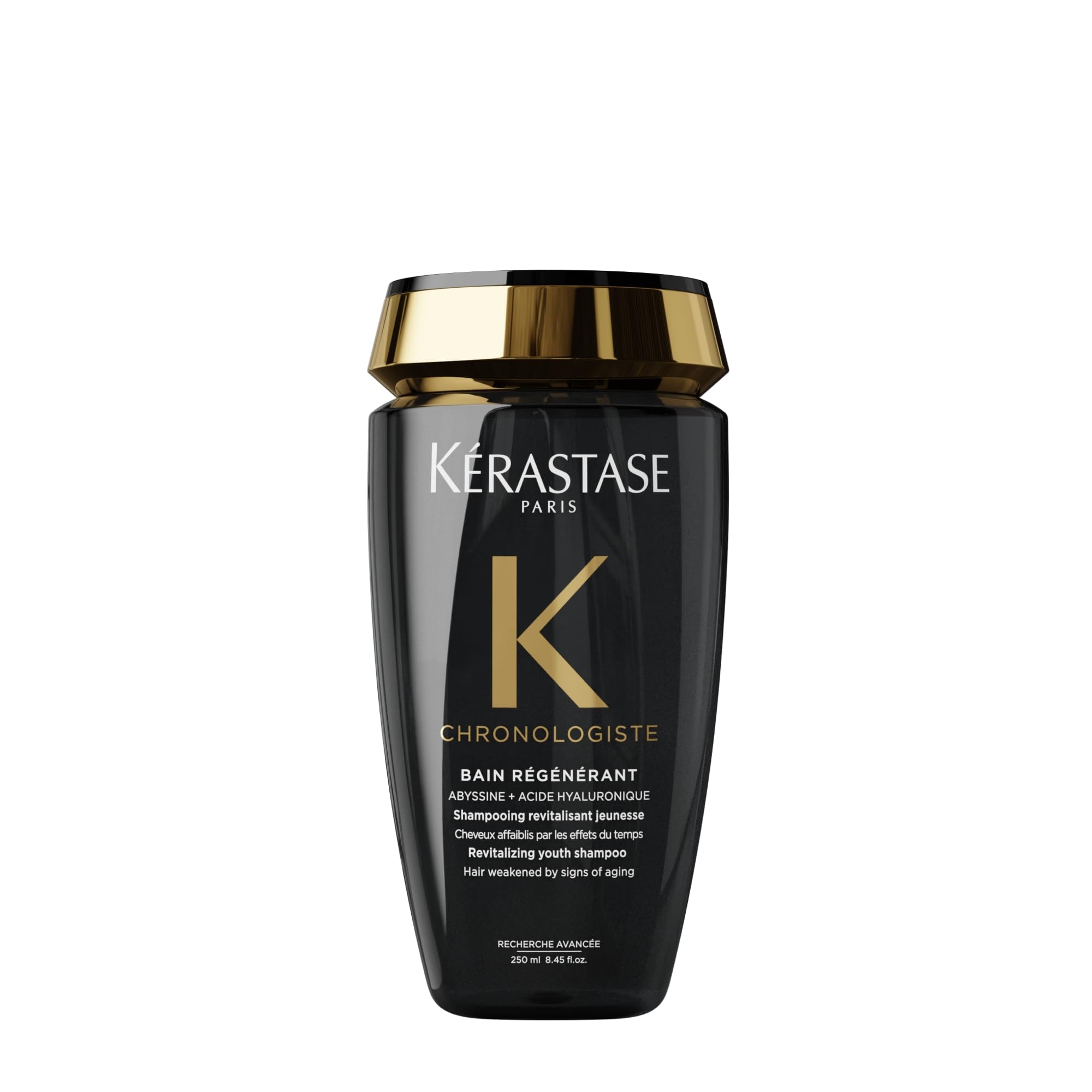 Kérastase Chronologiste, Youth Revitalising Shampoo, For Hair and Scalp, With Hyaluronic Acid, Abyssine & Vitamin E, Bain Régénérant, 250ml