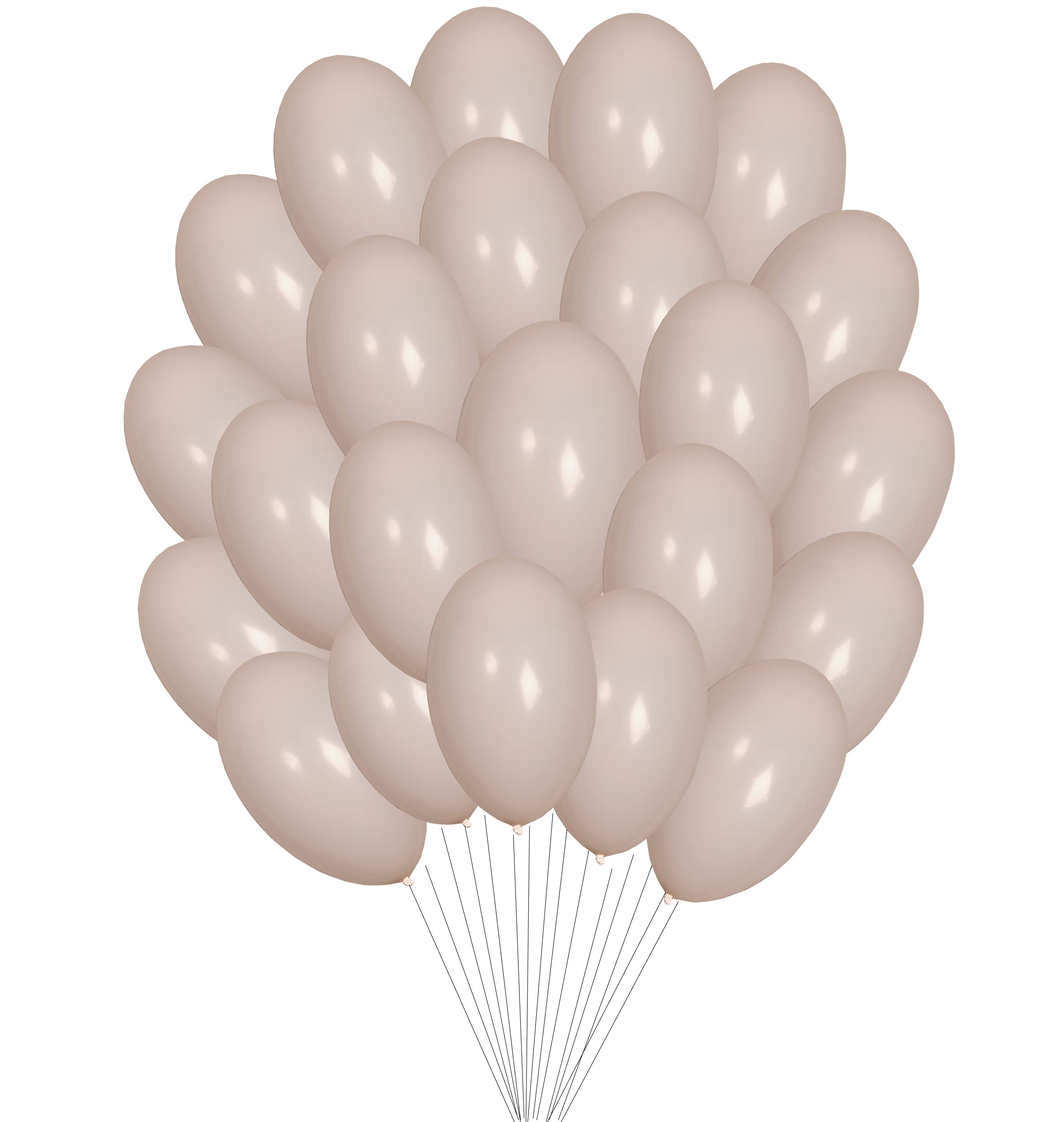 Matissa 100 pcs 12" (30CM) Balloons Pearlised Latex Air or Helium Wedding Birthday Christmas Party Decoration Available in 14 colours (Cream/Off White)