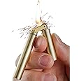 Creative Nunchaku Kerosene Lighter Pure Copper Funny Retro Grinding Wheel Flint Lighters Foldable Mini Portable Lighter Best Gift