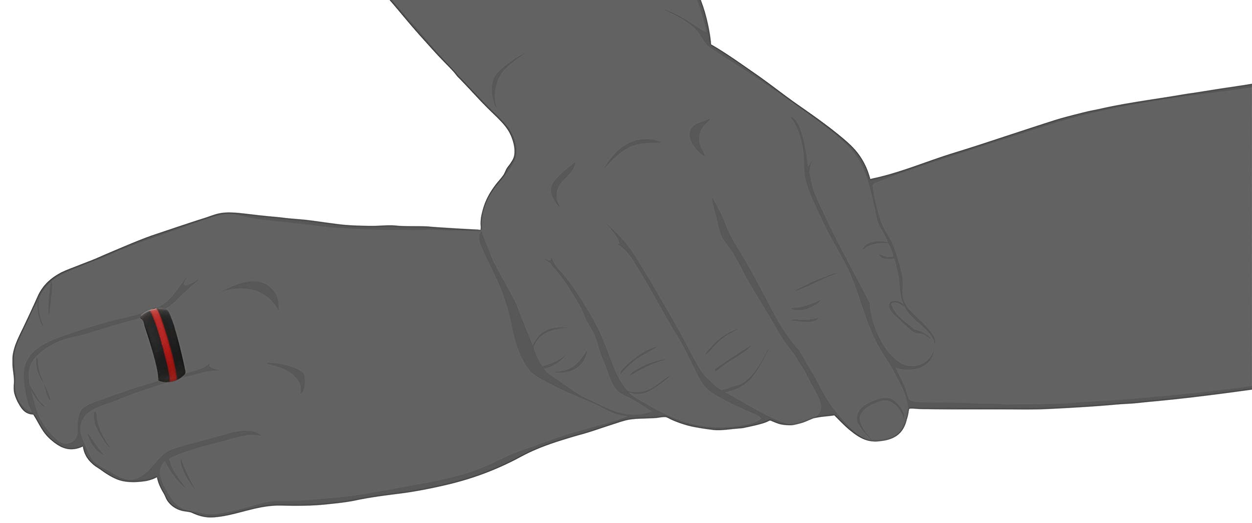 BJJ Rings Silicone Wedding Band for Men & Women Ranked Rubber Wedding