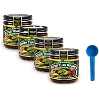 Better Than Bouillon Premium Vegetable Base 8 oz (Pack of 4) Bundled with PrimeTime Direct Teaspoon Scoop with BTB…