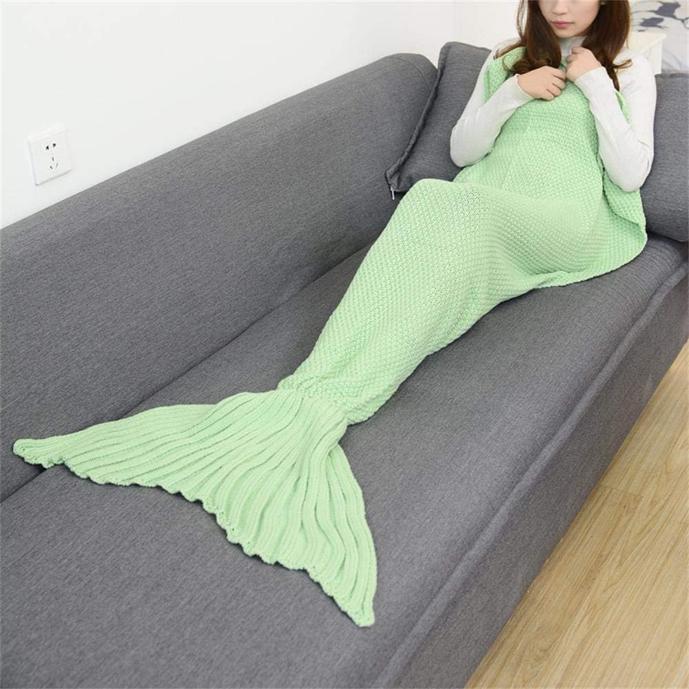 Mermaid Tail Blanket for Kids Adult,Mermaid Blanket,Hand Crochet Snuggle Mermaid,All Seasons Seatail Sleeping Bag Blanket