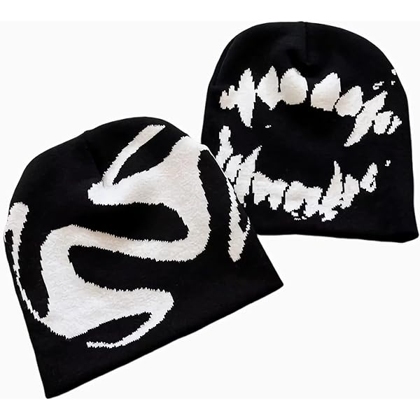 Amazon.com: Qlauca 4Pcs Y2k Beanie Winter Knitted Graphic Beanie