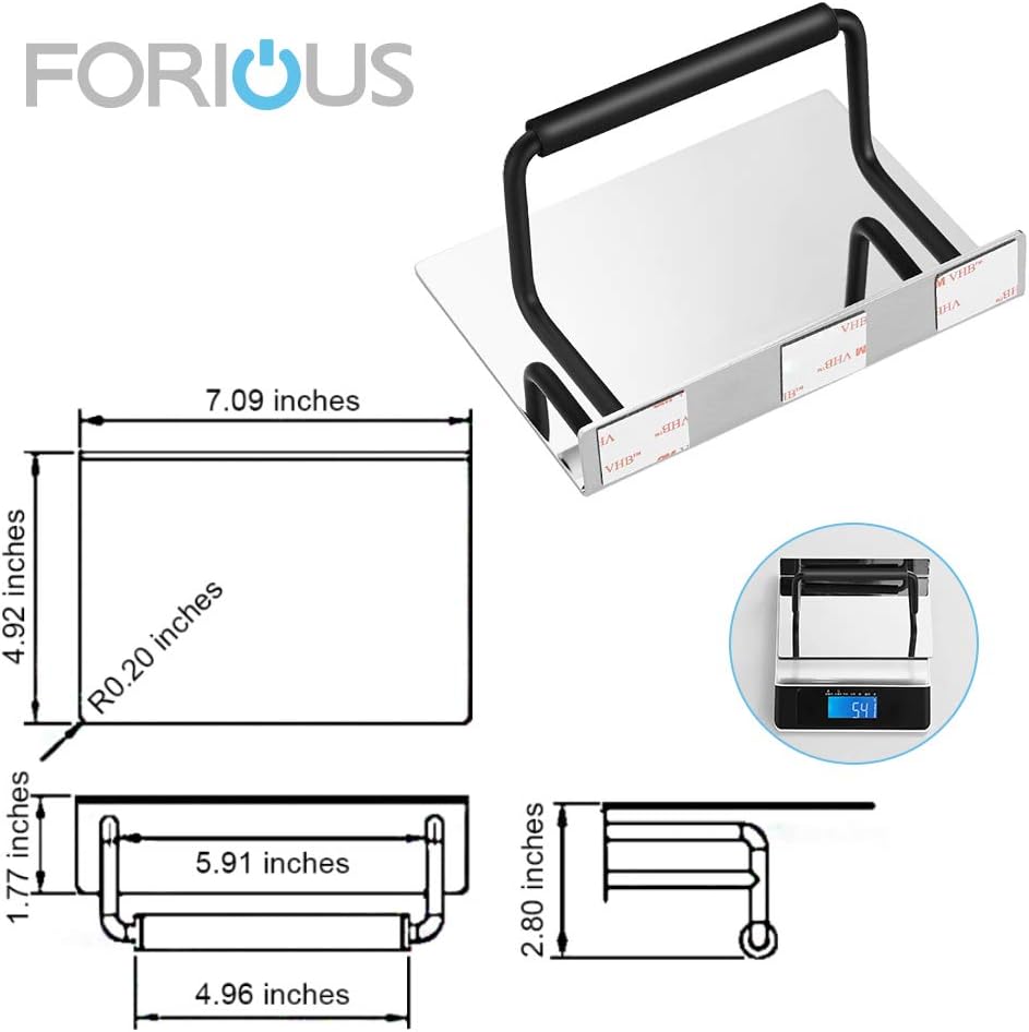 Toilet Paper Holder With Shelf Wall Mount, Bathroom Tissue Holder with Patented Glue + Self-Adhesive, No Drilling Toilet Paper Roll Holder, Stainless Steel with Mirror Brushed Finish + Matte Black: Home & Kitchen