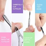 WOVTE 11pc Nail File Set Buffer Blocks Cuticle Nipper Pusher Manicure Tools view 6