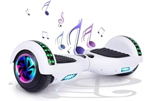 YHR Hoverboard with Bluetooth Speaker LED Lights, 6.5inch Self Balancing Hover Board for Adults Kids Ages 6+ with UL2272 Certified