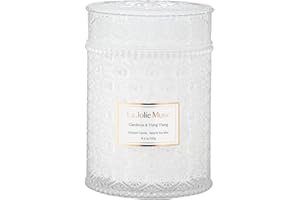 LA JOLIE MUSE Gardenia & Ylang Ylang Scented Candle, Mother Day Candle Gift, Soy Candle for Home, Candles for Women, Large Glass Jar Candle Gift, Wood Wick Candle, 90 Hours Long Burning Time, 19.4 oz