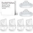 M5 Replacement Parts 4 Duckbill Valves/Duck Bill Valve & 2 Silicone Membrane/Diaphragm Compatible with Momcozy M5 Wearable Breast Pump, Accessories Made by Durceler, Not Original Momcozy Parts