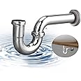 ZM Brass P-trap Pipe Basin Sink Waste Kit with Reducing Washer 1-1/2'' 22GA