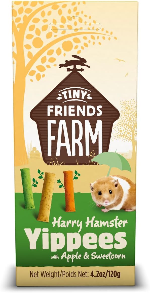 Supreme Petfoods Tiny Friends Farm Harry Hamster Yippees with Apple and Sweetcorn 120g (pack of 3), 0.06 g (Pack of 3) - Image 3