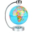 Magnetic Levitation Floating Globe NHSUNRAY 8'' Levitation Rotating Ball LED Illuminated World Map Earth for Desktop Office Home Decor (Navy Blue)