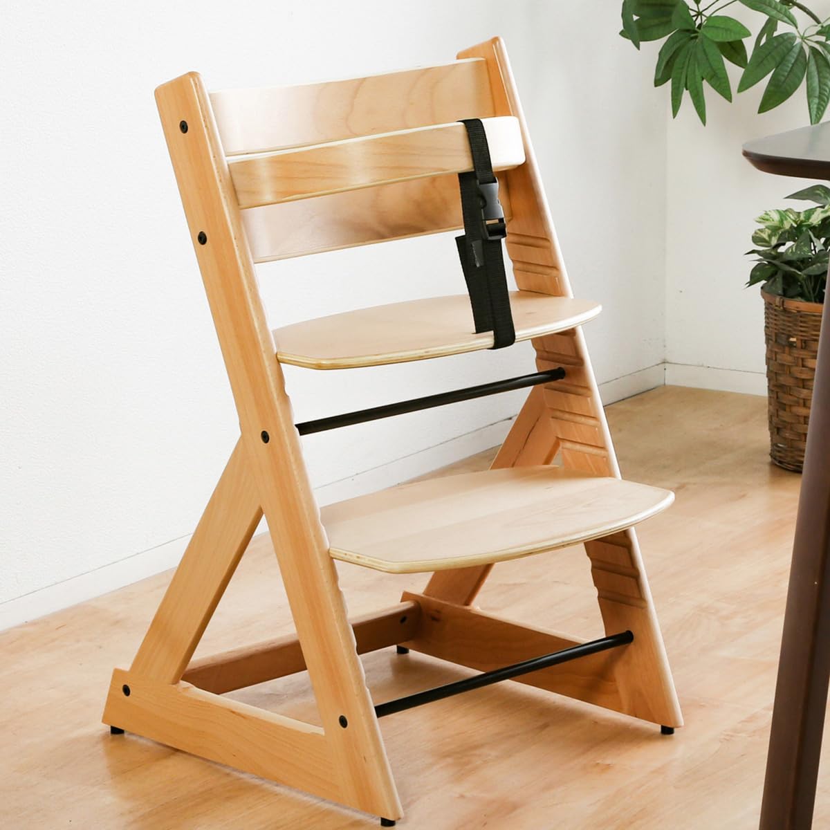 システムK ベビーチェア 【子供と一緒に成長するチェア】 成長に合わせて高さ調節可能 体に優しい曲線デザイン グローアップ ハイタイプ 子供用 キッズ 椅子 木製 ガタツキ防止 ナチュラル商品画像