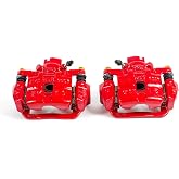 PowerStop Rear Red Powder Coated Brake Caliper Pair for Subaru Baja 2003-06 |Legacy 2000-04 |Outback 2000-04 - High-Temp Brake Caliper Upgrade, S2582